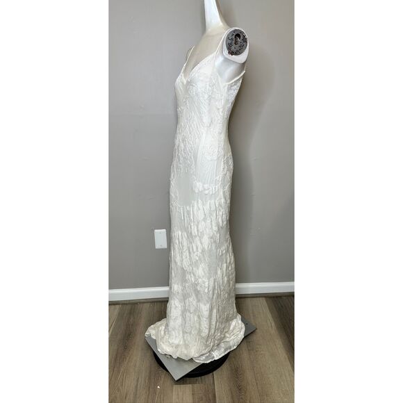 Galvan Bridal Frida devoré gown US 8 $2077 - Picture 7 of 11